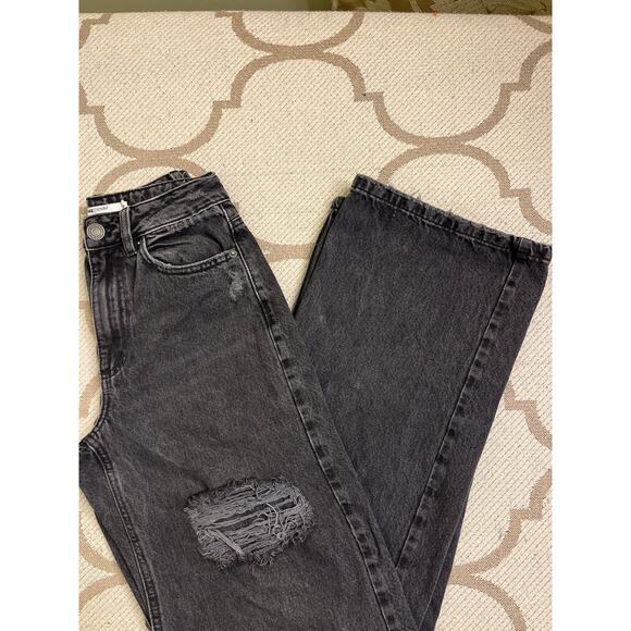 Garage denim street wide leg black distressed jeans, size: 00/23 - Picture 15 of 15